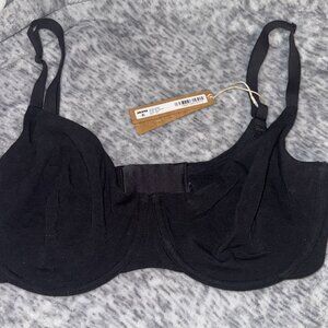 SKIMS Cotton Jersey Underwire Bra- Soot